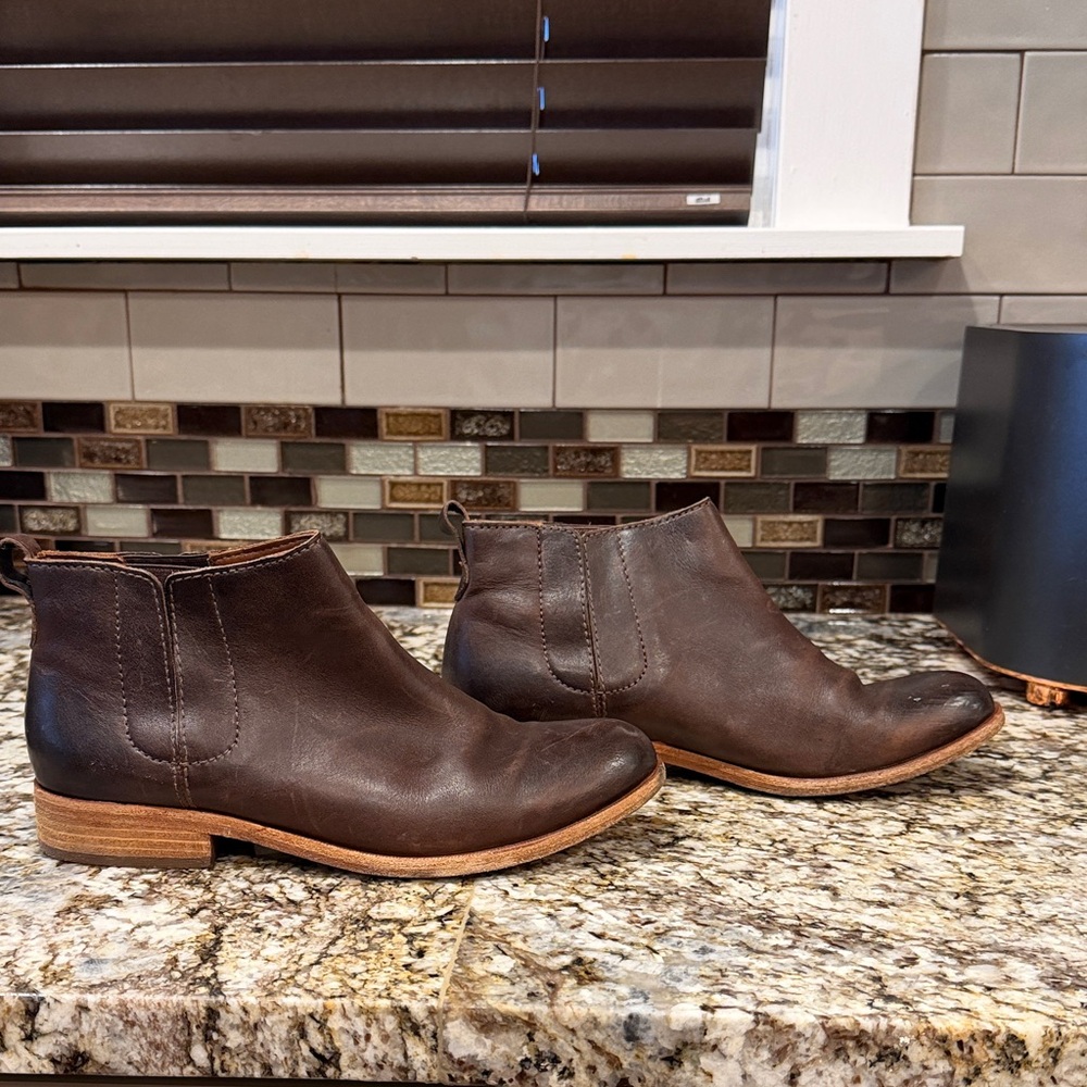 Kork-Ease Dark Brown Ankle Booties